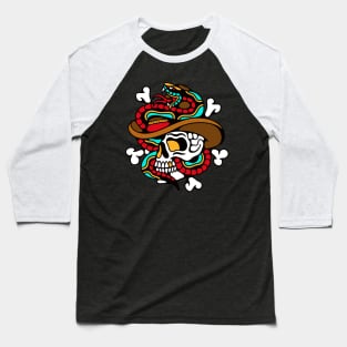 Skull cowboy snake Baseball T-Shirt